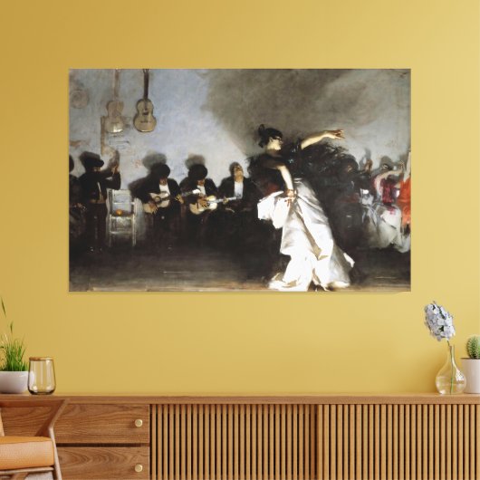 John Singer Sargent - El Jaleo Canvas Afdruk (Insitu (Woonkamer))