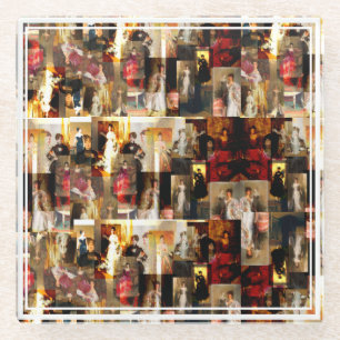 John Singer Sargent Elegant Lady Portrait Collage Glazen Onderzetter