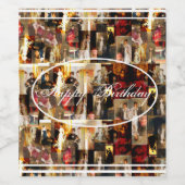 John Singer Sargent Elegant Lady Portrait Collage Wijn Etiket (Enkel label)