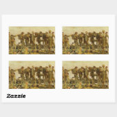 John Singer Sargent - Gassed Rechthoekige Sticker (Vel)