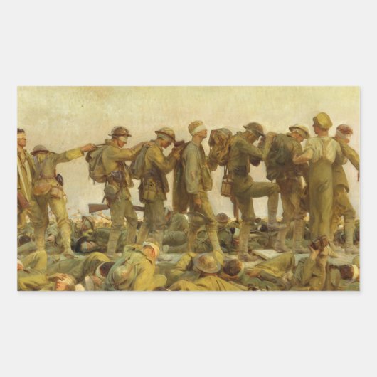 John Singer Sargent - Gassed Rechthoekige Sticker (Voorkant)