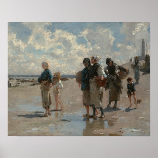 John Singer Sargent - Gevist voor oesters Poster (Voorkant)