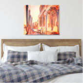 John Singer Sargent Gondola Moorings Venice Canvas Afdruk (Insitu (Slaapkamer))