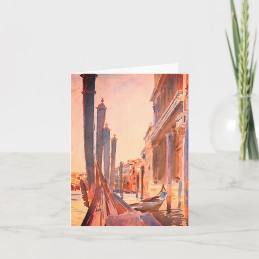 John Singer Sargent Gondola Moorings Venice Kaart (Voorkant)