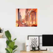 John Singer Sargent Gondola Moorings Venice Poster (Thuiskantoor)