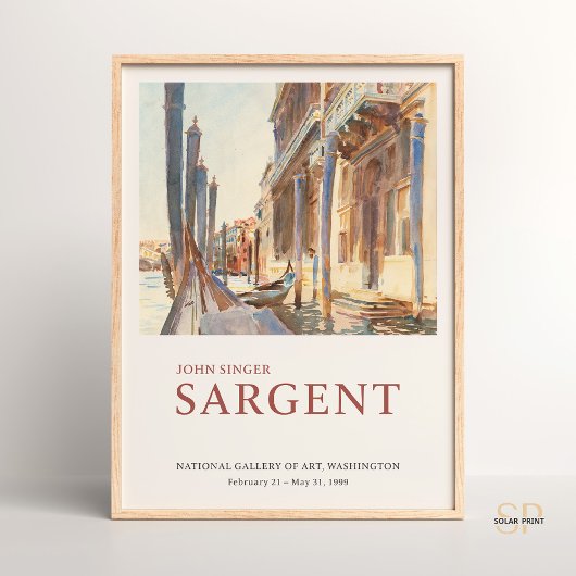 John Singer Sargent Gondola op het Canal Grande Poster