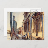 John Singer Sargent-Grand Canal, Venetië Briefkaart (Voorkant / Achterkant)