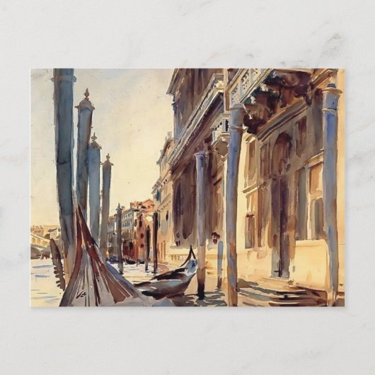John Singer Sargent-Grand Canal, Venetië Briefkaart (Voorkant)
