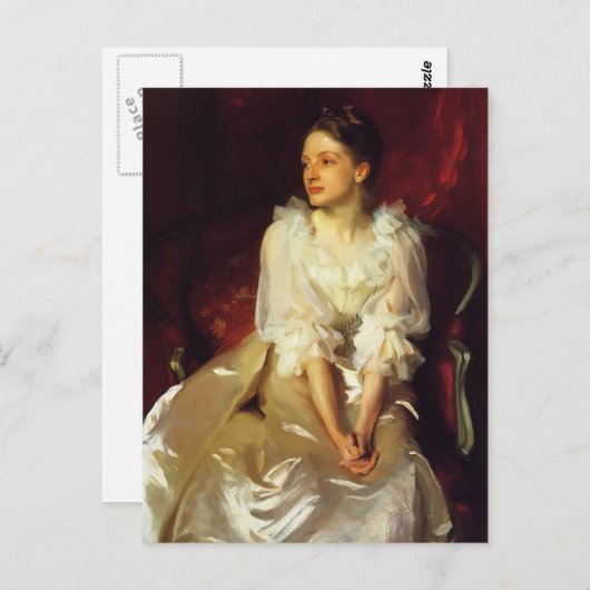 John Singer Sargent-Helen Dunham Briefkaart (Voorkant / Achterkant)
