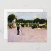 John Singer Sargent in de Luxemburgse tuinen Briefkaart (Voorkant / Achterkant)