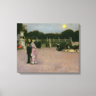 John Singer Sargent - In de Luxemburgse tuinen Canvas Afdruk