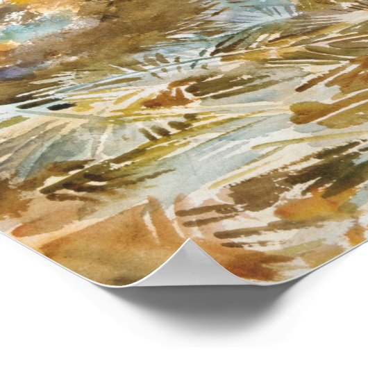 John Singer Sargent - Landschap met Palmettos Poster (Hoek)