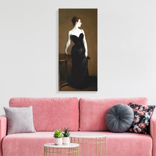 John Singer Sargent Madame X Canvas Afdruk (Insitu (Woonkamer))
