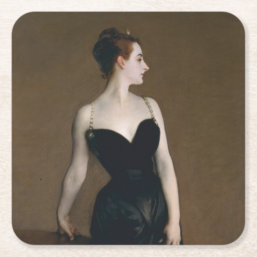 John Singer Sargent Madame X Classic Portret Kartonnen Onderzetters (Voorkant)