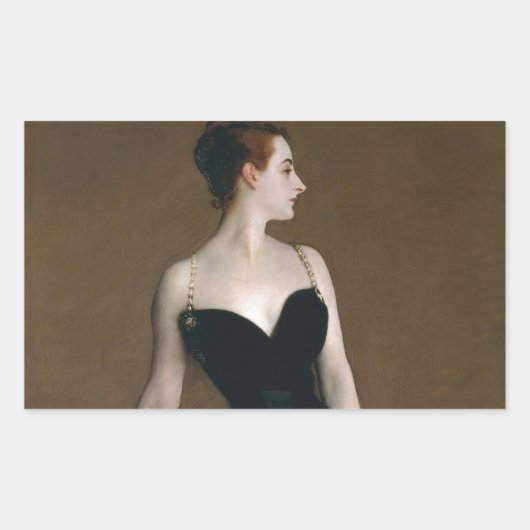 John Singer Sargent Madame X Classic Portret Rechthoekige Sticker (Voorkant)