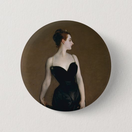 John Singer Sargent Madame X Classic Portret Ronde Button 5,7 Cm (Voorkant)