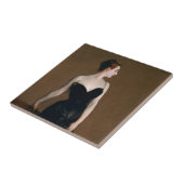 John Singer Sargent Madame X Classic Portret Tegeltje (Zijkant)