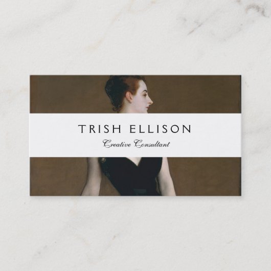 John Singer Sargent Madame X Classic Portret Visitekaartje (Voorkant)