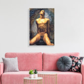 John Singer Sargent - Mannelijke studie Canvas Afdruk (Insitu (Woonkamer))