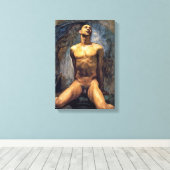 John Singer Sargent - Mannelijke studie Canvas Afdruk (Insitu (Houten vloer))