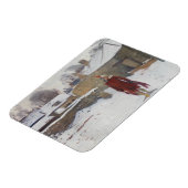 John Singer Sargent - Mannikin in de sneeuw Magneet (Linkerzijde)