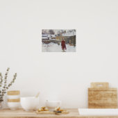 John Singer Sargent - Mannikin in de sneeuw Poster (Keuken)