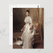 John Singer Sargent- Mevr. Henry White Briefkaart (Voorkant / Achterkant)