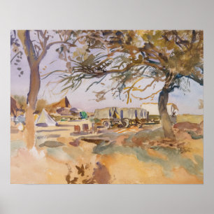John Singer Sargent - Militair kamp Poster