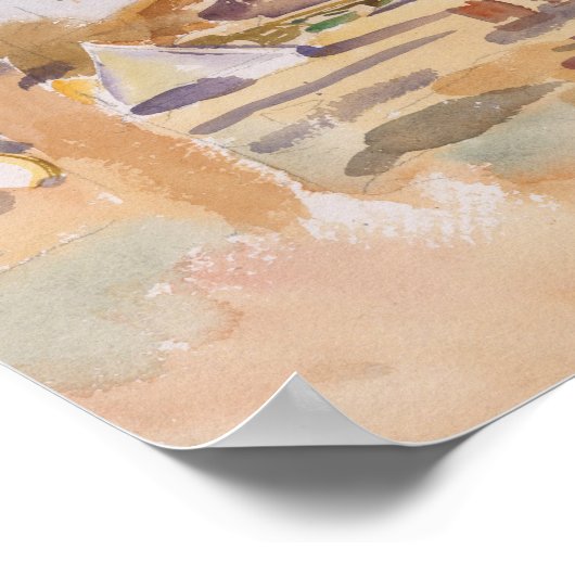 John Singer Sargent - Militair kamp Poster (Hoek)