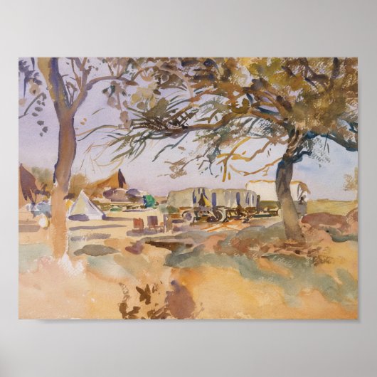 John Singer Sargent - Militair Kamp Poster (Voorkant)
