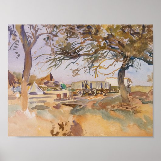 John Singer Sargent - Militair kamp Poster (Voorkant)