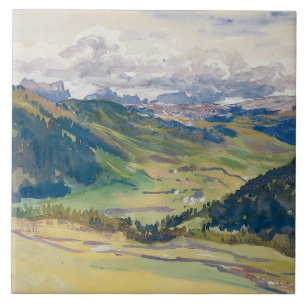 John Singer Sargent - Open Valley, Dolomites Tegeltje