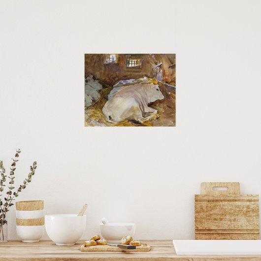 John Singer Sargent - Oxen Poster (Keuken)