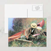 John Singer Sargent - Paul Helleu staat bij zijn Briefkaart (Voorkant / Achterkant)