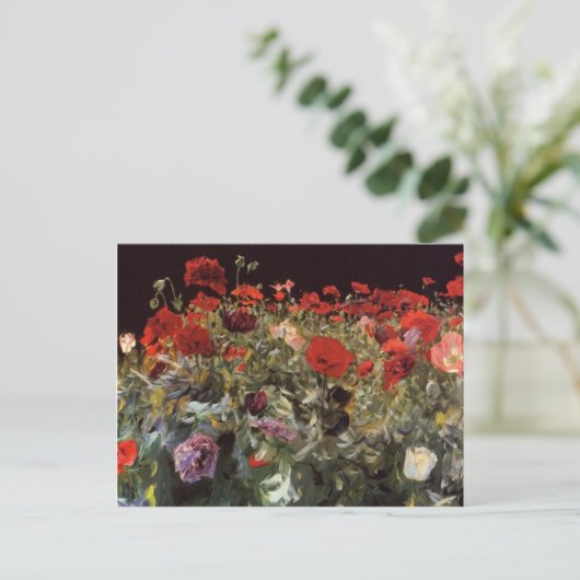 John Singer Sargent-Poppies Briefkaart (Staand voorkant)
