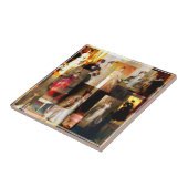 John Singer Sargent Portrait Collage Red en Black Tegeltje (Zijkant)