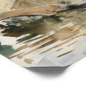 John Singer Sargent - Rio dei Mendicanti, Venetië Poster (Hoek)