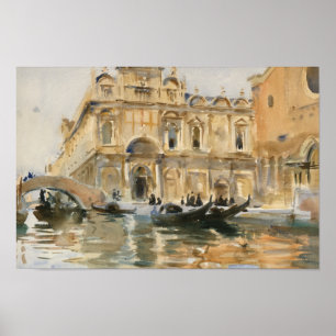 John Singer Sargent - Rio dei Mendicanti, Venetië Poster