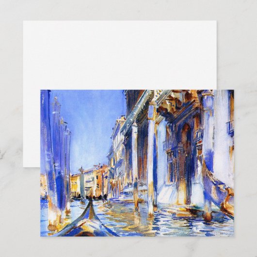 John Singer Sargent Rio dell'Angelo Venice Briefkaart (Voorkant / Achterkant)