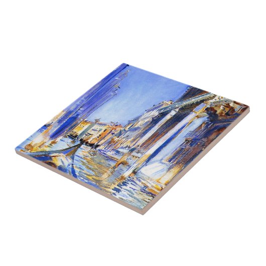 John Singer Sargent Rio dell'Angelo Venice tile Tegeltje (Zijkant)