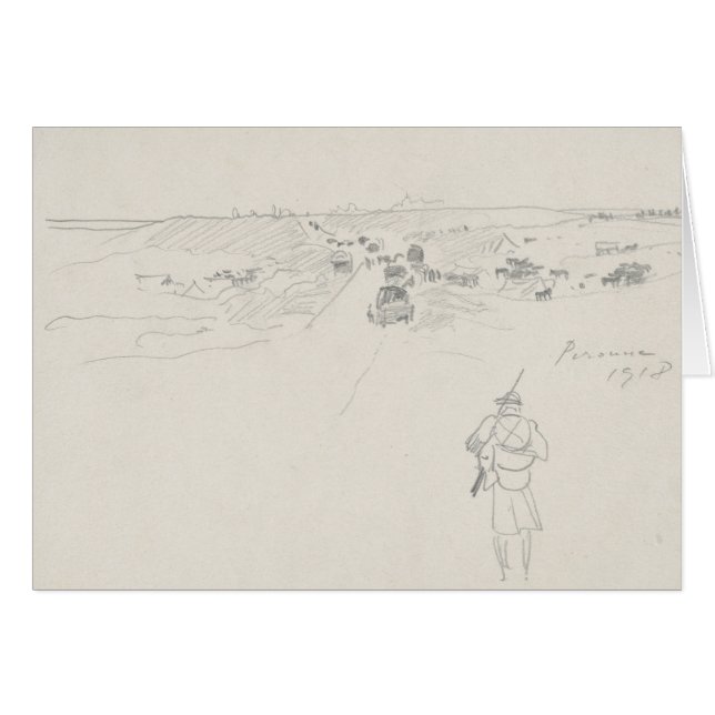 John Singer Sargent - Road naar Peronne (Voorkant Horizontaal)
