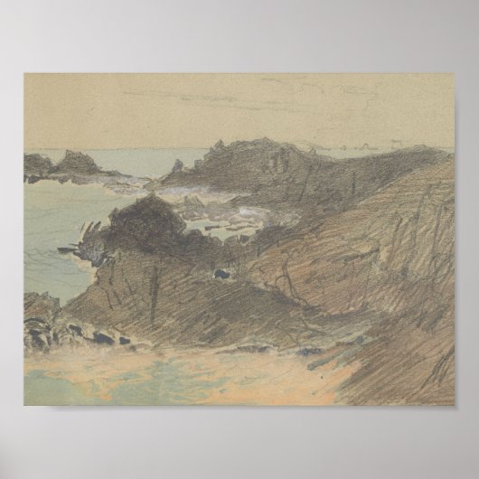 John Singer Sargent - Rocky Coast Poster (Voorkant)