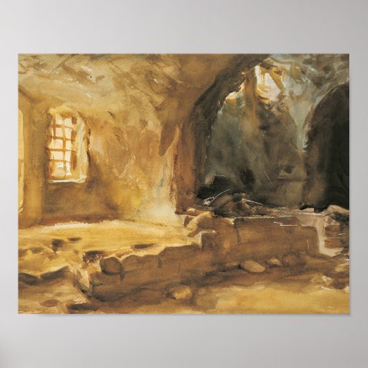 John Singer Sargent - Ruined Cellar-Arras Poster (Voorkant)