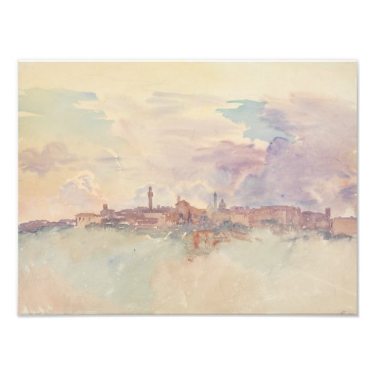 John Singer Sargent - Siena Foto Afdruk (Voorkant)