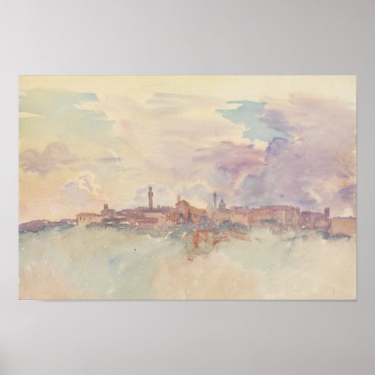 John Singer Sargent - Siena Poster (Voorkant)