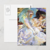 John Singer Sargent-Simplon Pass. Lezen Briefkaart (Voorkant / Achterkant)