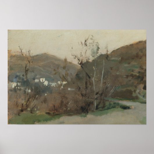 John Singer Sargent - Spaans landschap Poster (Voorkant)
