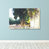 John Singer Sargent - Spaans Midday, Aranjuez Canvas Afdruk (Insitu (Houten vloer))