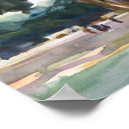 John Singer Sargent - Spaans Midday, Aranjuez Poster (Hoek)