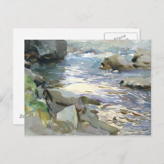 John Singer Sargent - Stream en Rocks Briefkaart (Voorkant / Achterkant)